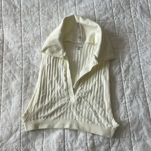 Urban outfitters cropped cream tank - collared